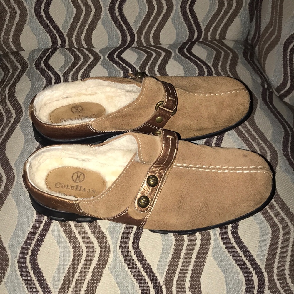 cole haan fur lined waterproof slides
